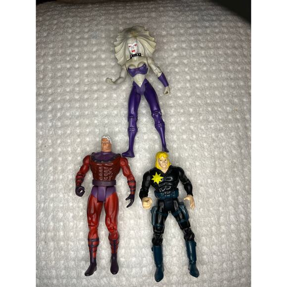 Lot of 3 Vintage X-Men Marvel Action Figures 5" - Picture 1 of 5